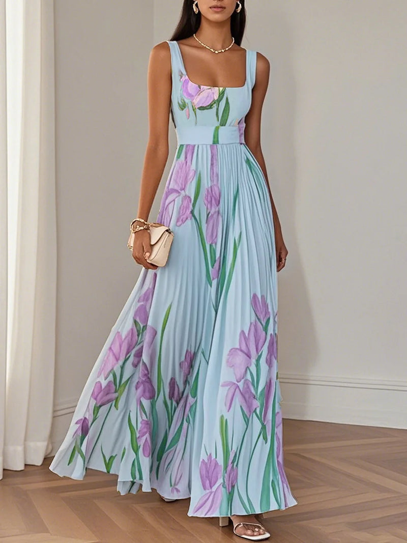 Raya - Chiffon Floral Sleeveless Dress
