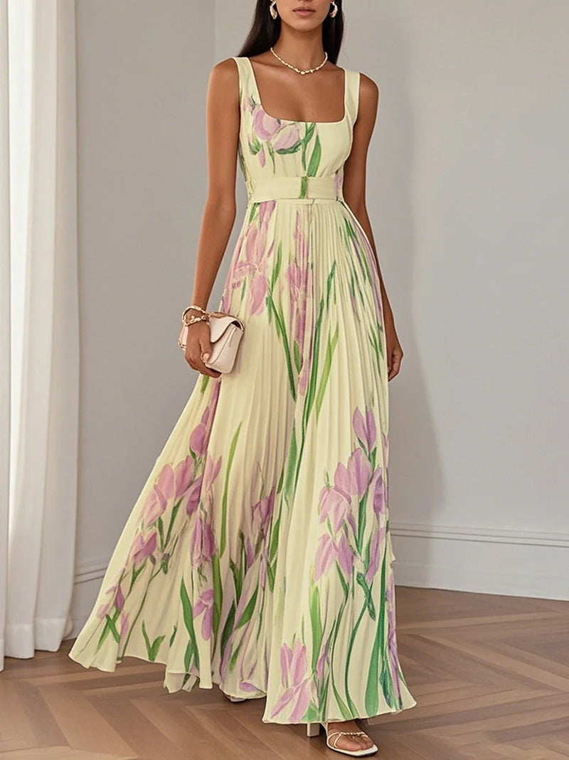 Raya - Chiffon Floral Sleeveless Dress