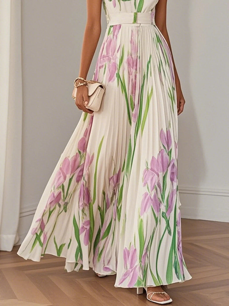 Raya - Chiffon Floral Sleeveless Dress