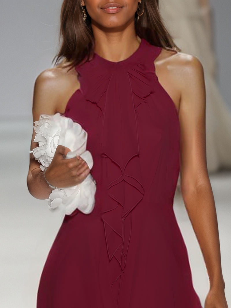Rosie - Bow Peplum Midi Dress