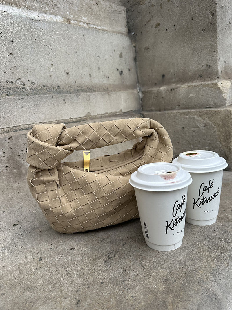 Suede Woven Mini Bag