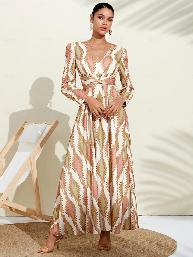 Sinta - Floral Sleek Ascot Dress