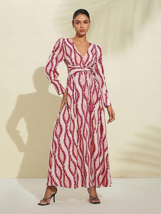 Sinta - Floral Sleek Ascot Dress