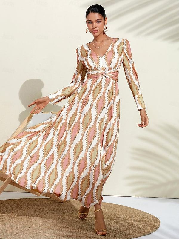 Sinta - Floral Sleek Ascot Dress