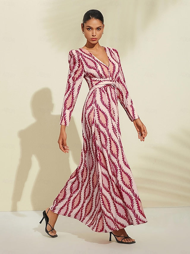 Sinta - Floral Sleek Ascot Dress