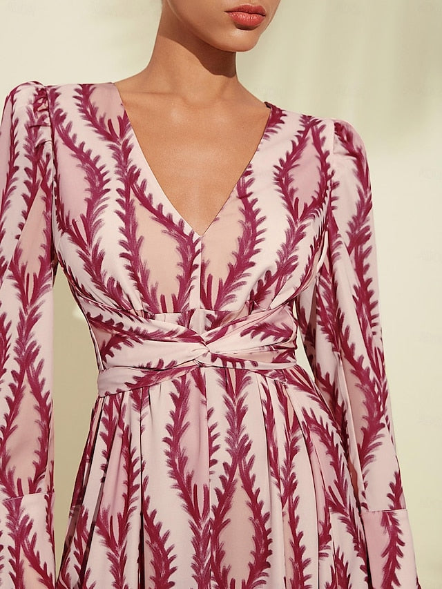 Sinta - Floral Sleek Ascot Dress