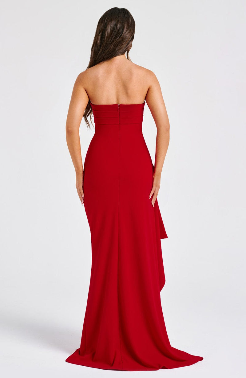 Zafira - Luxury Plum Maxi Dress